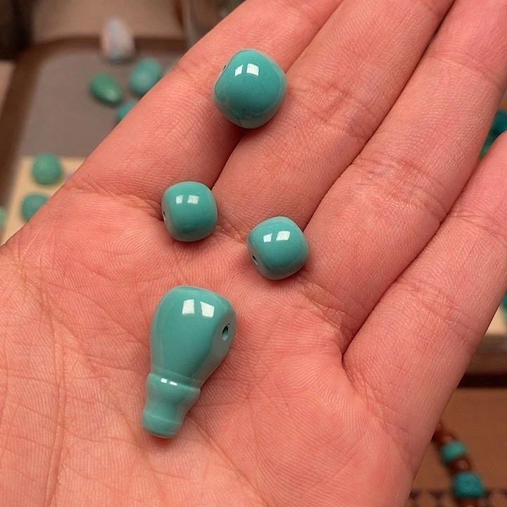 原生态湖北矿散珠配饰，三通套件