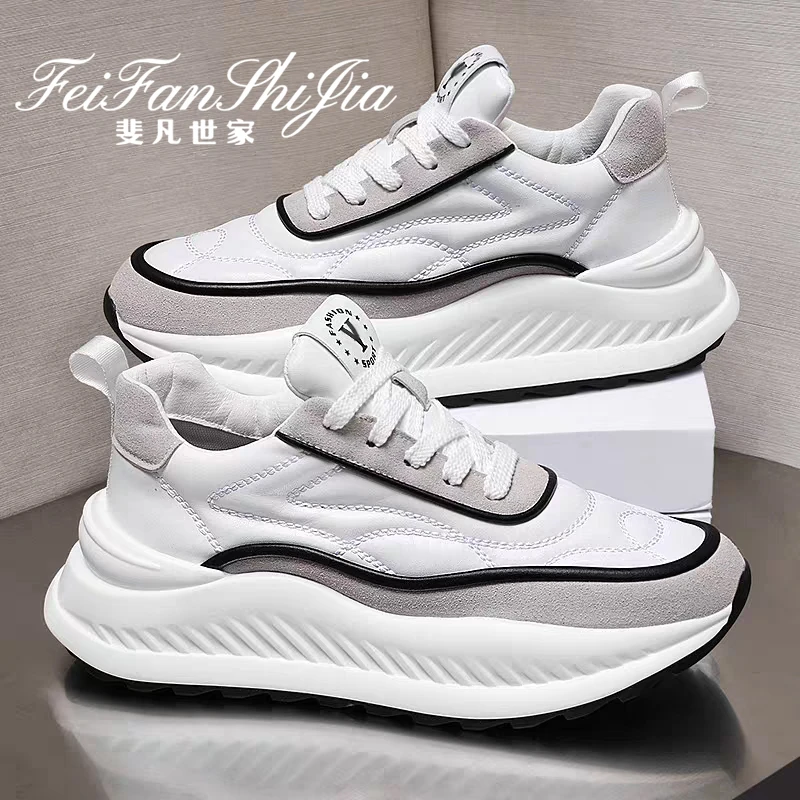 鞋子男款爆款2025新款痞帅高级感厚底潮流运动鞋百搭时尚休闲男鞋