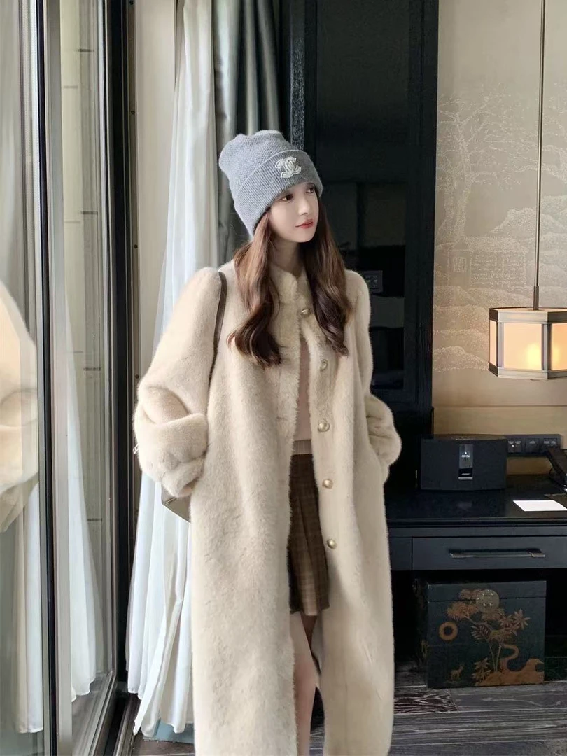 （米多多） 长短款 轻奢 毛毛外套