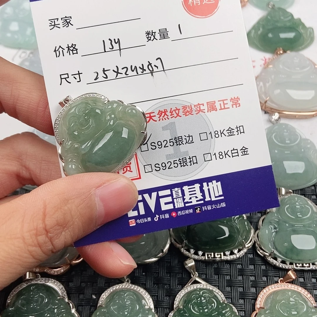 翡翠银S925镶嵌颈饰