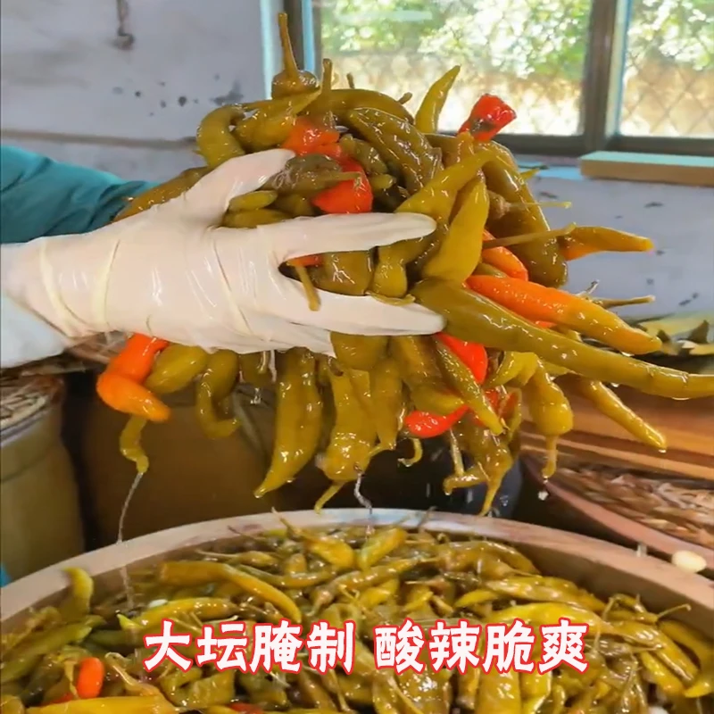 江西酸辣椒泡椒腌辣椒泡辣椒酸海椒脆爽手工腌制特产