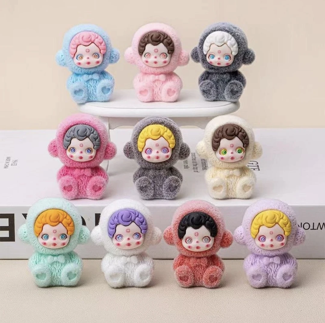 （双许愿）植绒SP精灵女孩对对碰树脂创意DIY饰品摆件产品