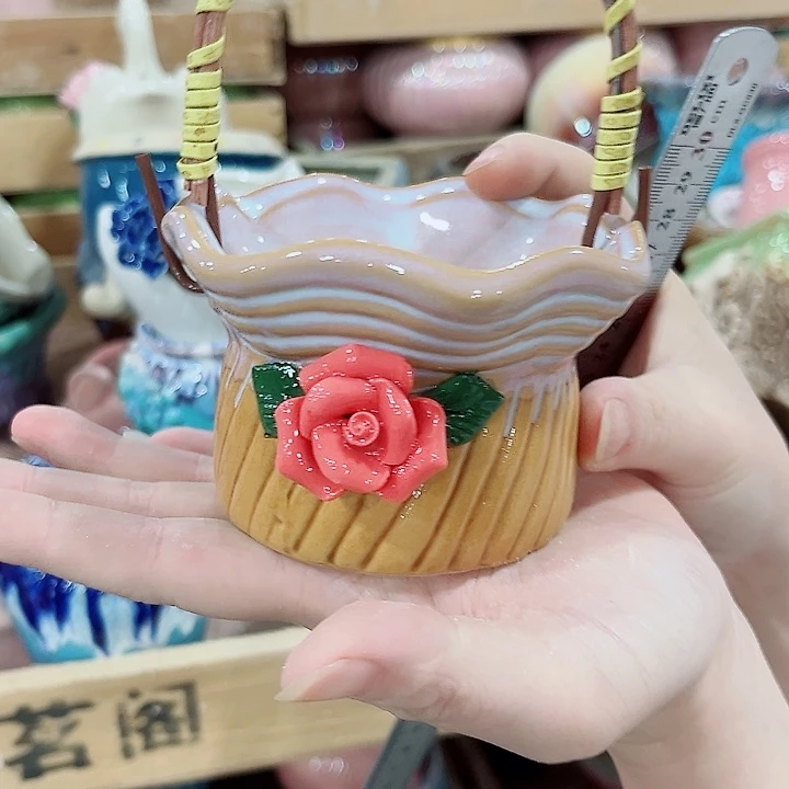 有孔.凑单10元陶瓷花盆发货！