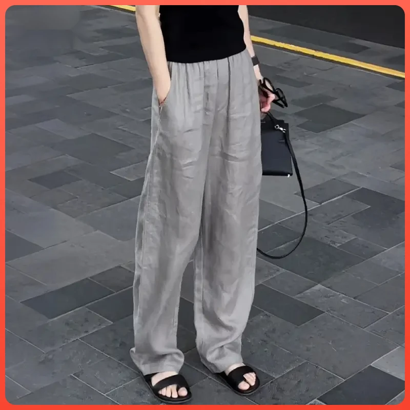 美式男款慵懒风宽松垂感阔腿裤2025夏季新款男士百搭直筒长裤