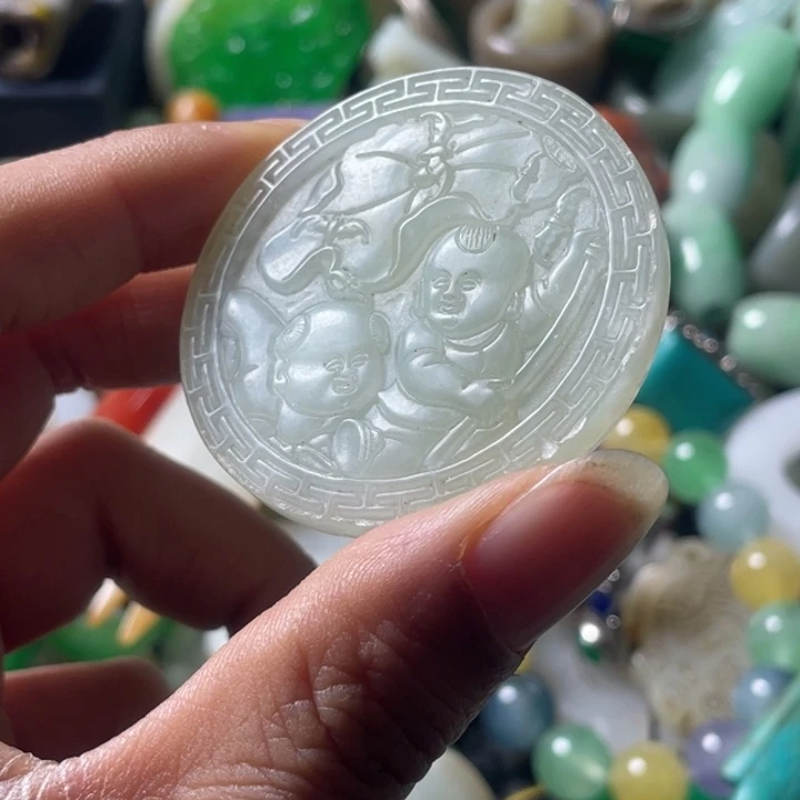 和田玉未镶嵌吊坠(不含链)