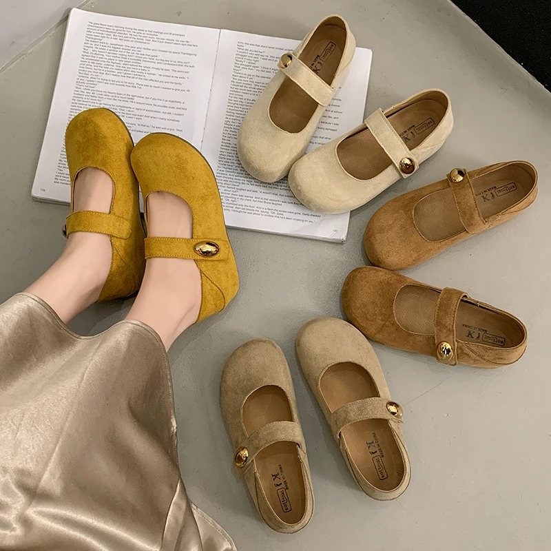 玛丽珍女鞋子真皮勃肯豆豆鞋女2025新款爆款夏孕妇平底单鞋晚晚鞋