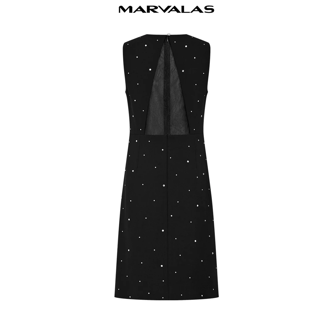 【小满专属】时尚气质长裙2024秋季蕾丝提花拼接连衣裙