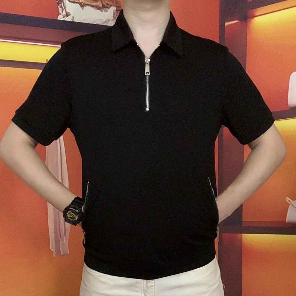 yjfs欧品【顺丰包邮】夏季男士高品质翻领短袖时尚百搭潮流休闲X518
