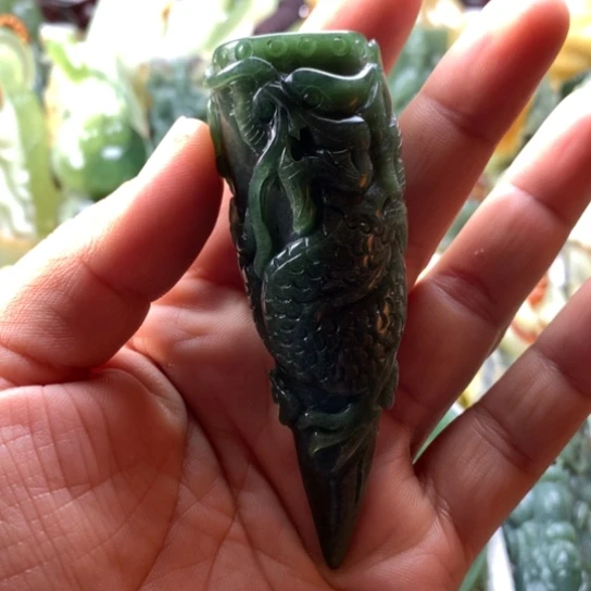 蛇纹石玉未镶嵌岫玉手把件