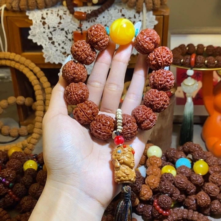 金刚菩提手串235打底肉黄珠度母一物