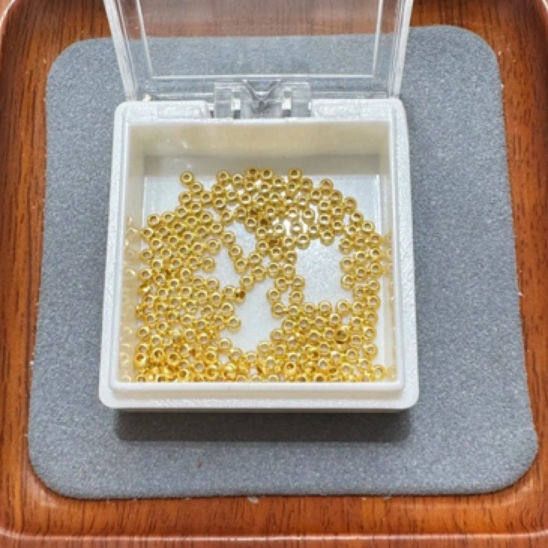 足金999素金5D硬金2.2MM飞碟珠（此订单发10个）