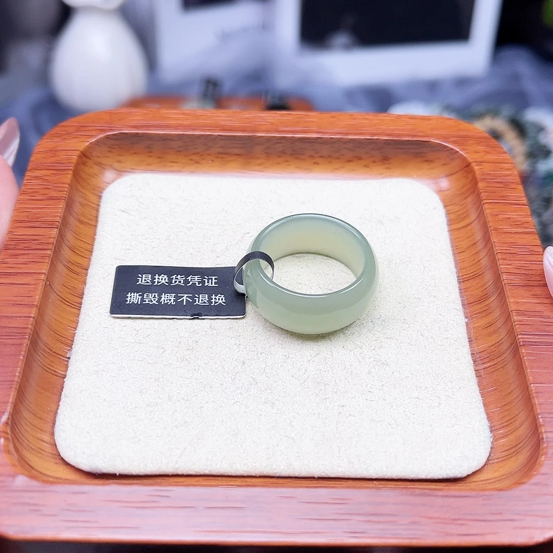 和田玉戒指未镶嵌内径19.1