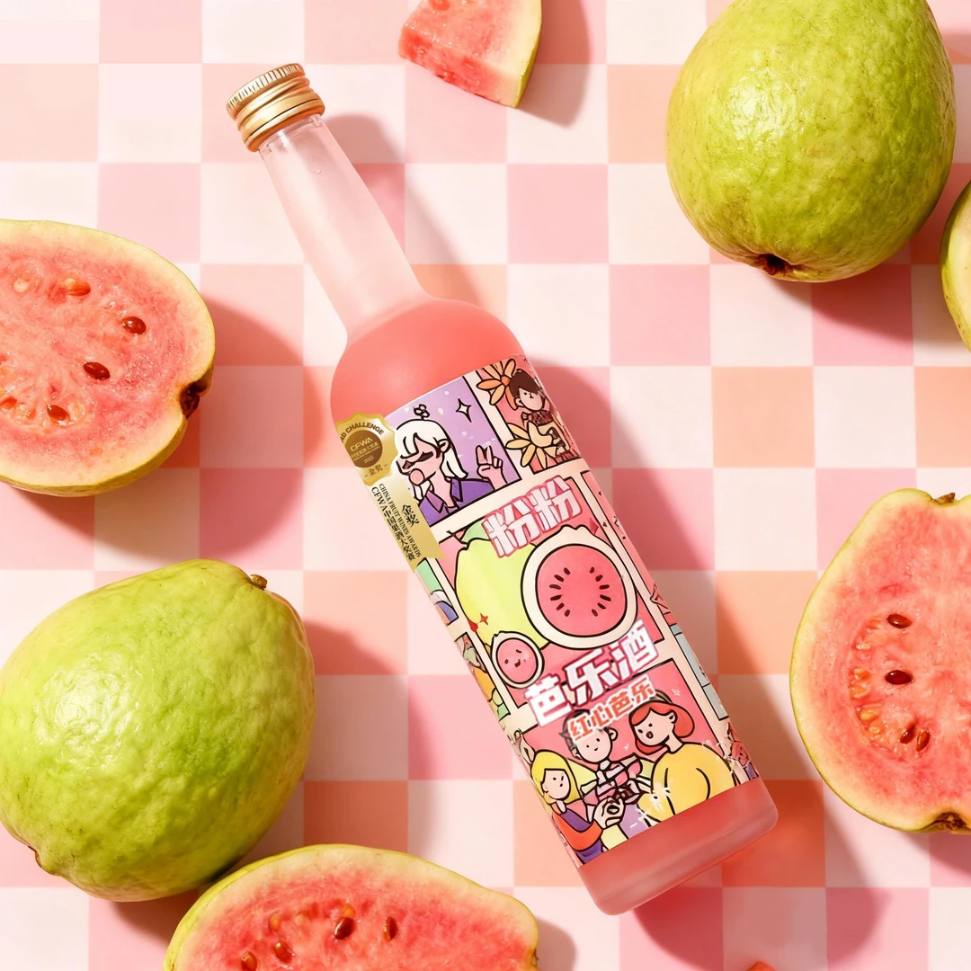 小花样258ml芭乐口味6度果酒岭南红心芭乐微醺甜酒派对生日聚会