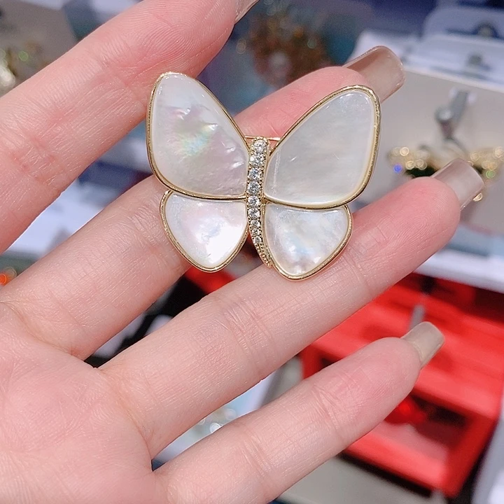 锆石铜合金贝母蝴蝶