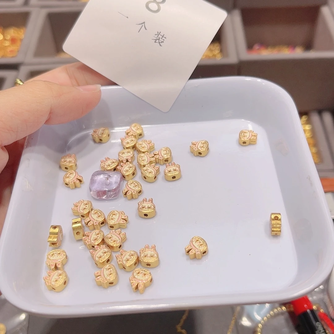 紫晶珠宝半成品银S925镀金镶嵌8