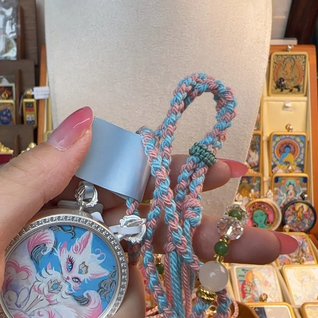 斯***林吊坠古祥手绘唐卡