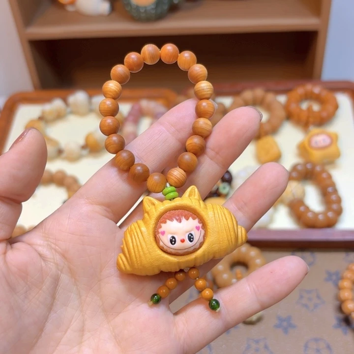 星月菩提手串崖壁8mm挂 牛角拉布布