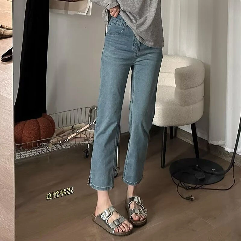 25款浅怀旧宽松直筒牛仔裤美式高街水洗休闲百搭