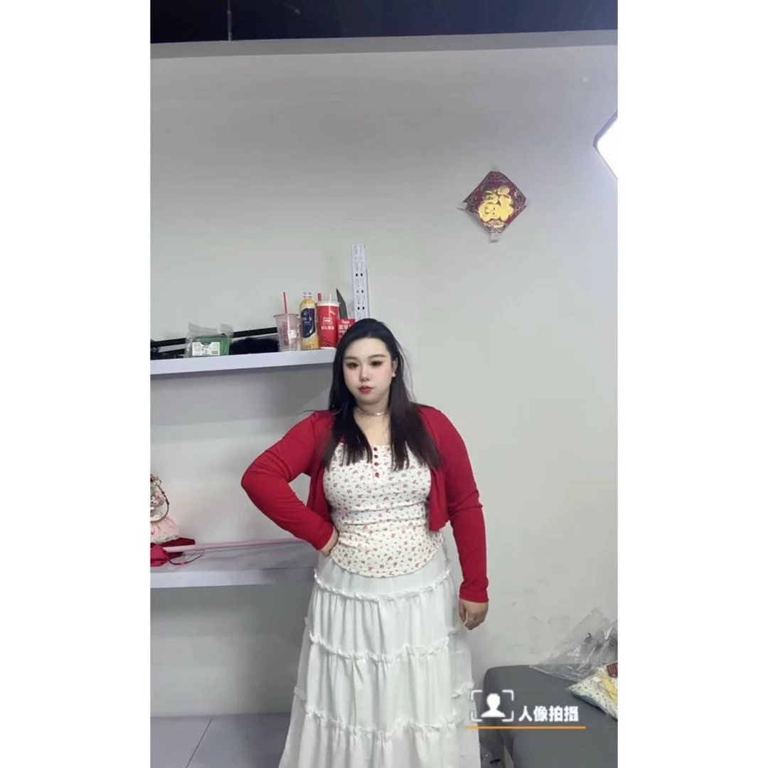 纯欲长袖外套辣妹碎花吊带背心胖mm2025早春新款显瘦宽松大码女装