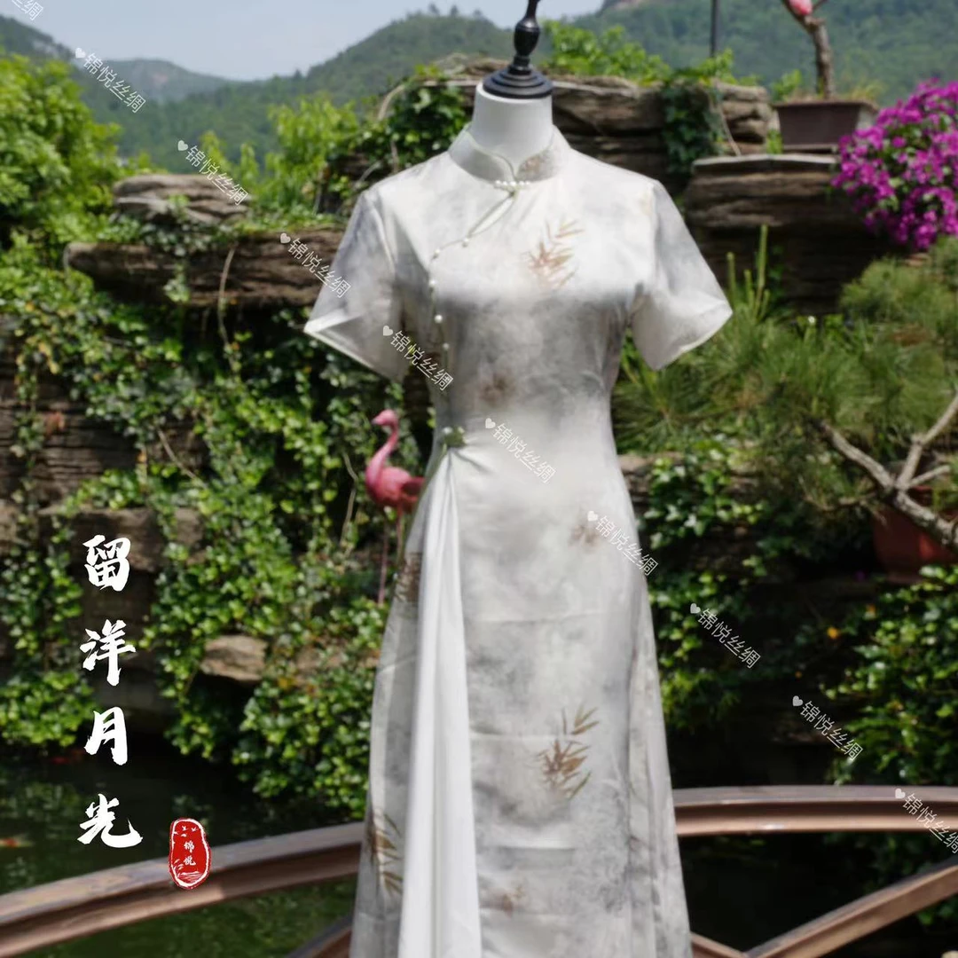 【留洋月光】新中式专属定制国风气质重工中式旗袍（K398）