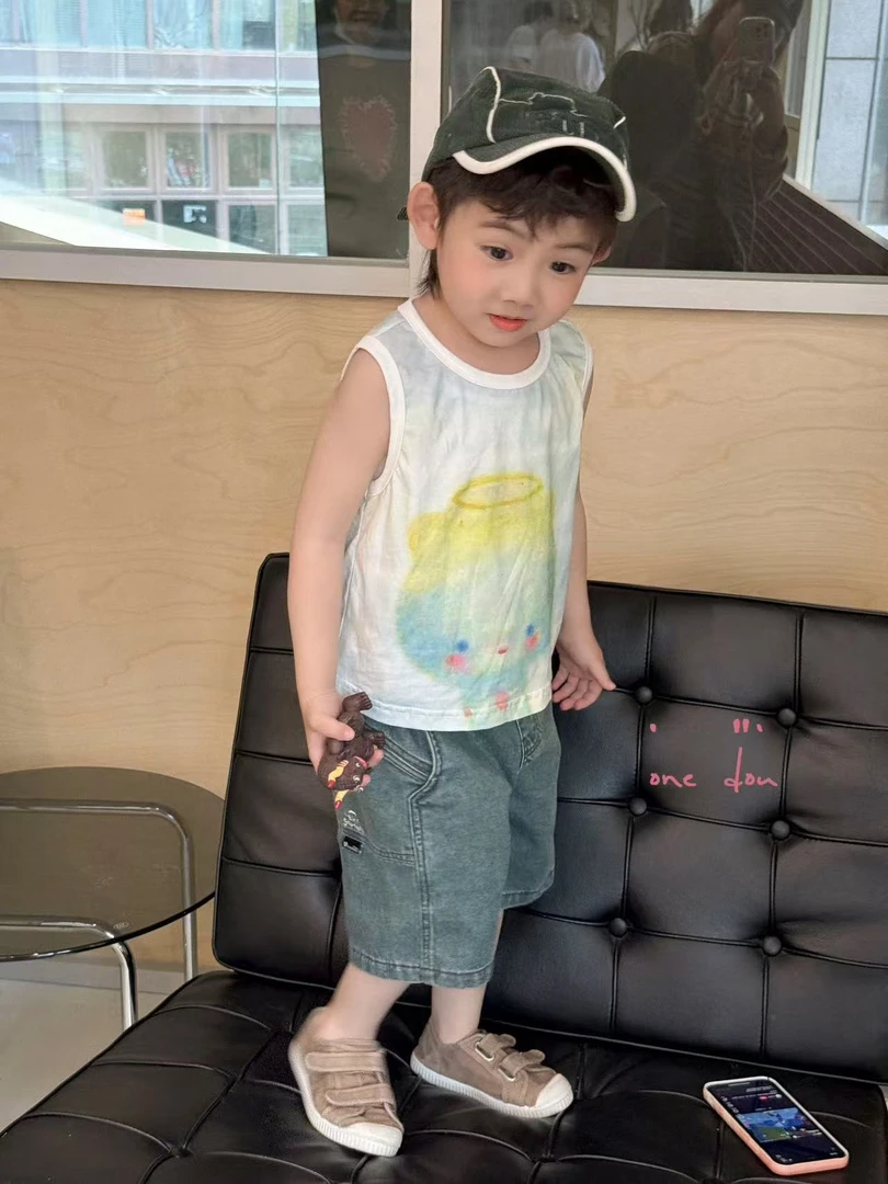 AC518~one豆·25夏~印染背心两件套5390