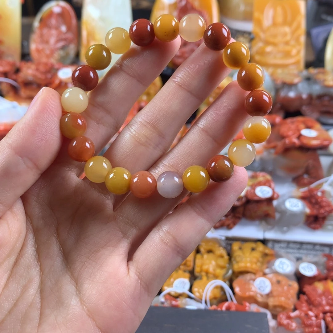 石英质玉（黄龙玉）未镶嵌手串