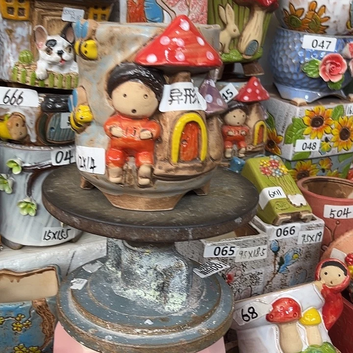 粗陶材质多肉花盆