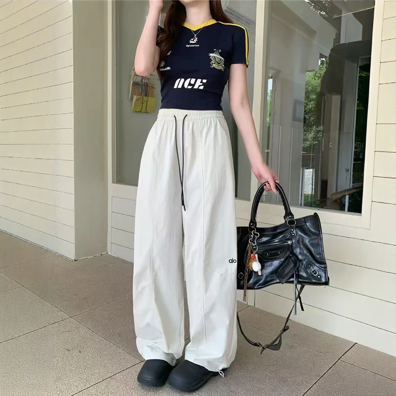 薄款高腰显瘦舒适百搭两穿伞兵裤