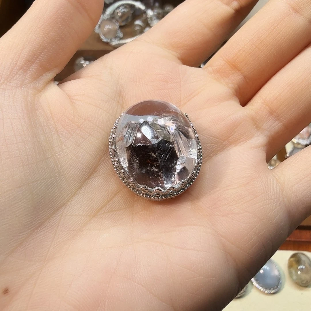 T****银S925镶嵌吊坠(不含链)水晶吊坠