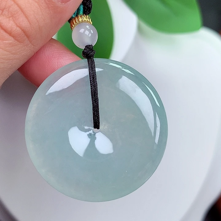 颈饰未镶嵌翡翠平安扣 33.9x5.9mm