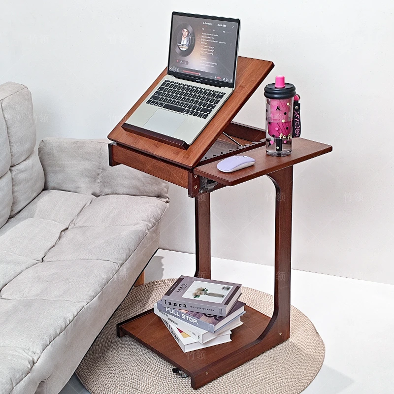 【升级款C型边几】角几家用沙发床边桌移动床头翻盖收纳学习桌BOO