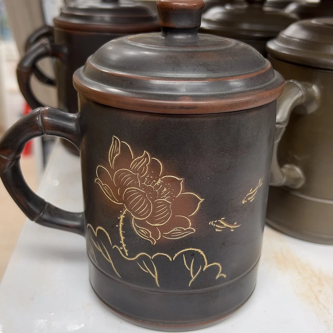 壶老韩坭兴陶  电烧办公杯