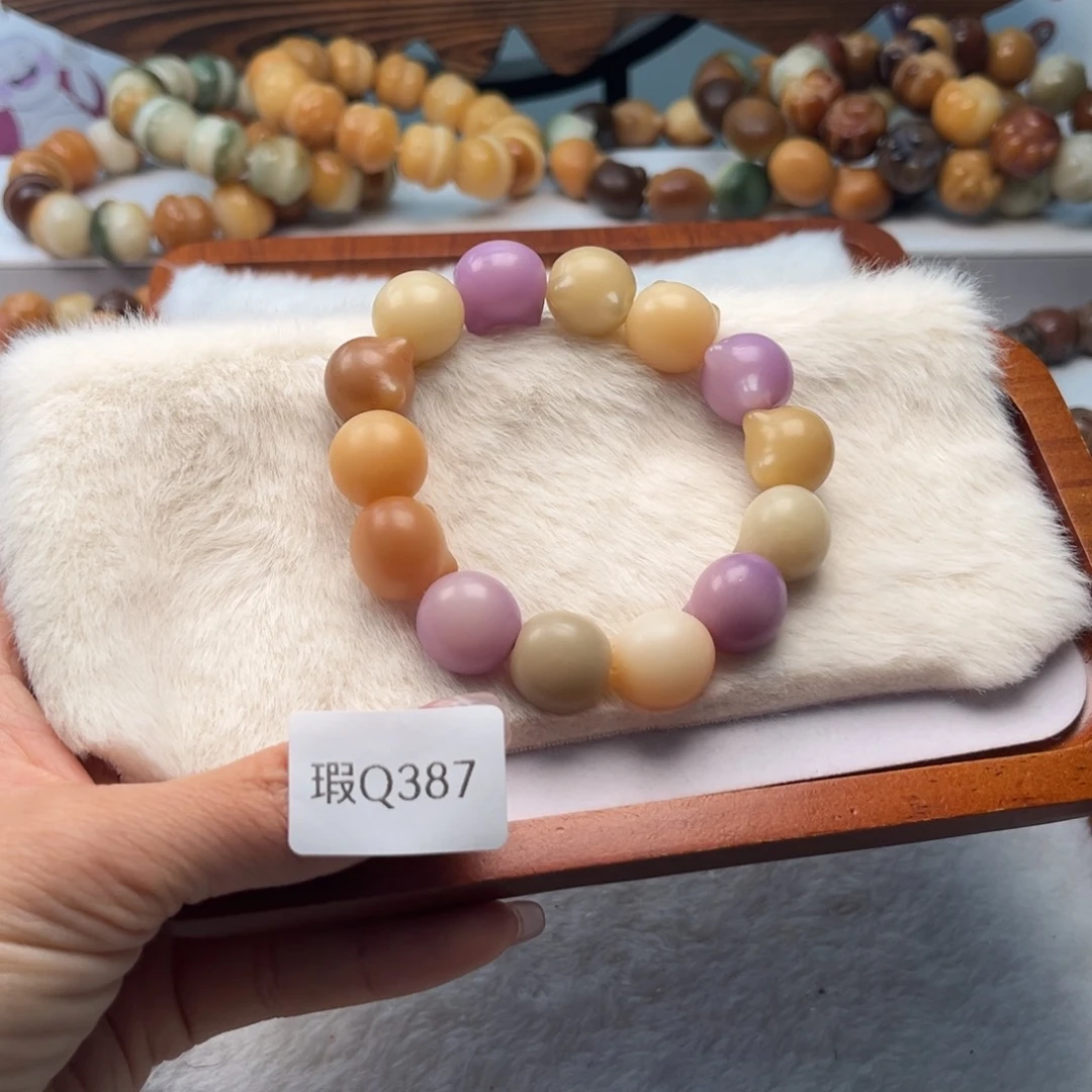 菩提根/象牙果手串15mm猫头瑕Q387