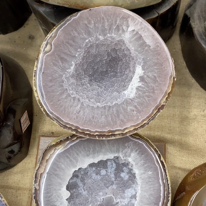 未镶嵌紫晶珠宝半成品