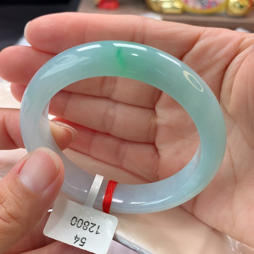 翡翠未镶嵌手镯54正