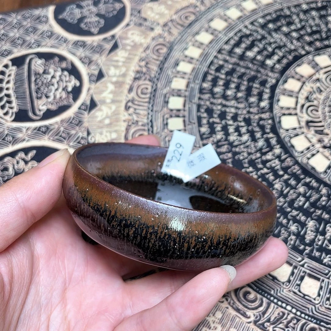 茶盏229 薄胎柴烧建盏主人杯微瑕