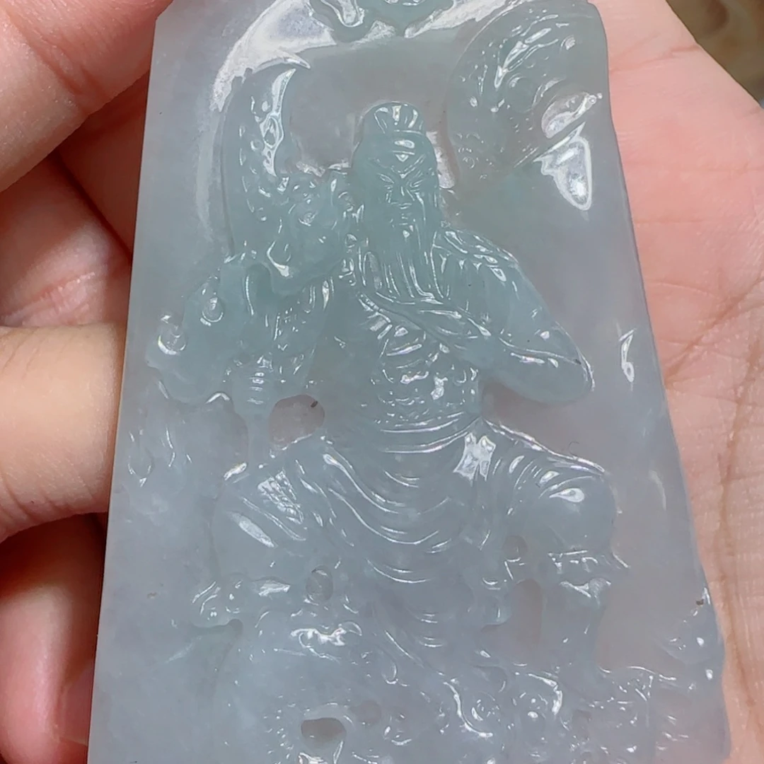 颈饰未镶嵌翡翠关二爷