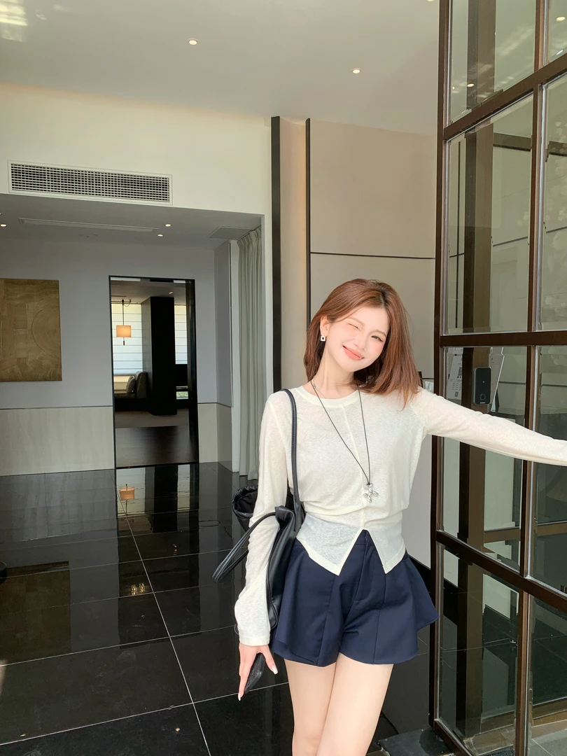 【芝士Cheese】 晨起白昼 显瘦打底夏季设计感韩版上衣