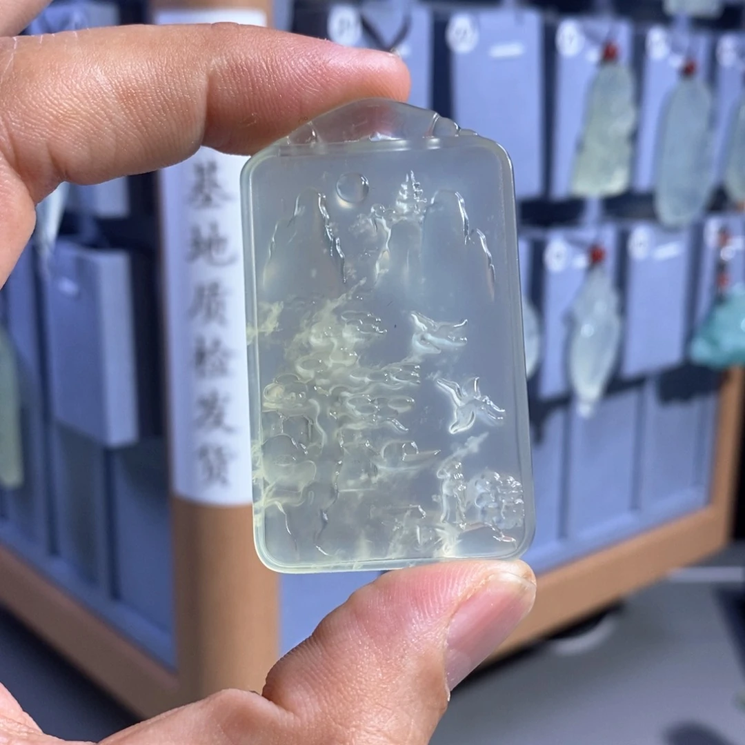 未镶嵌岫玉吊坠吊坠