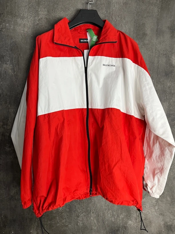 M*1 全新未使用/Balenciaga红白拼色摇粒绒夹克外套/00256