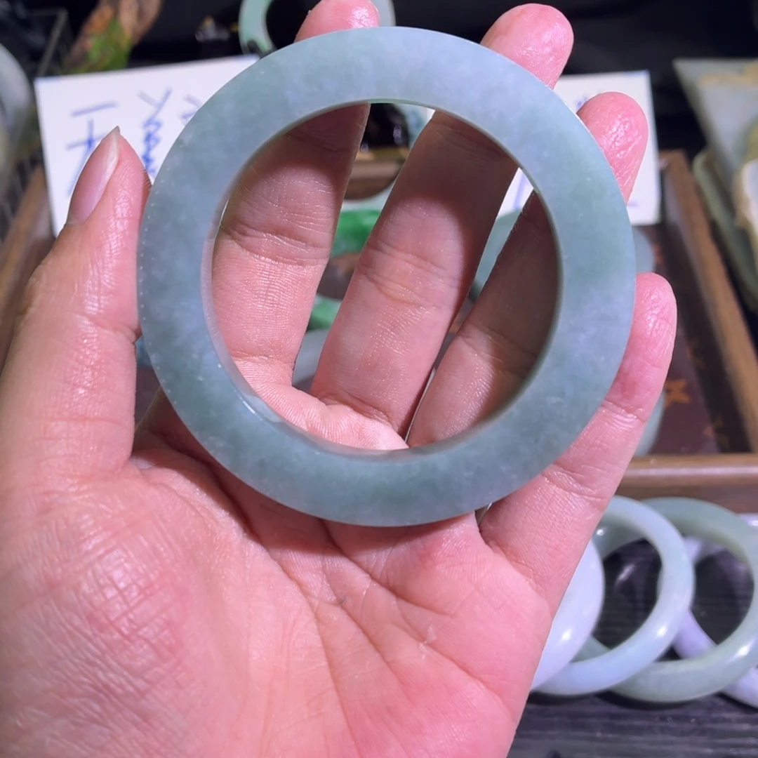 定制翡翠未镶嵌天然纹理随机，追求完美者慎拍