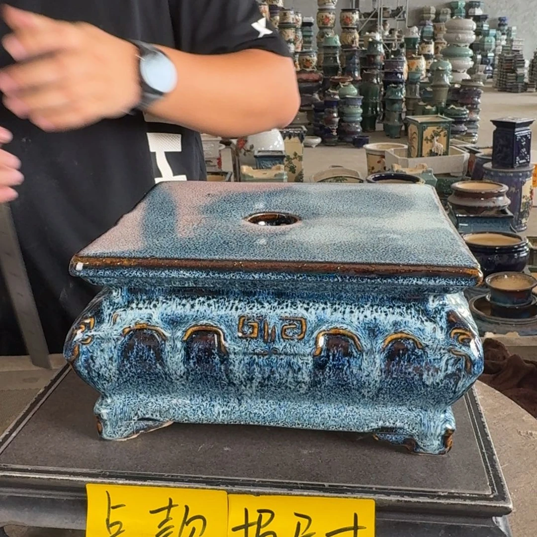 。一风堂石湾花盆 面宽22高12