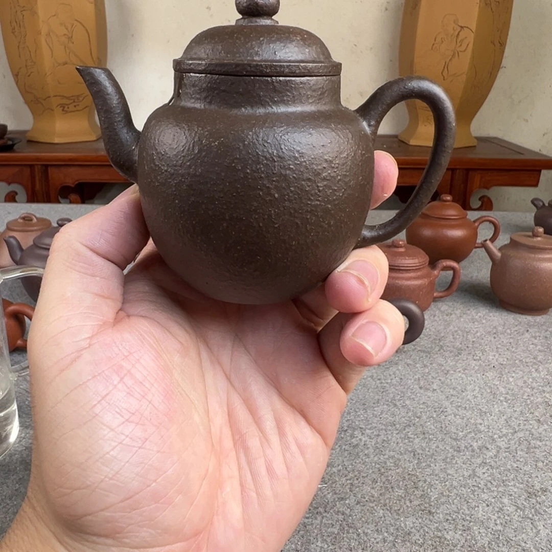 宫灯 粗砂老紫泥 半手工 140cc