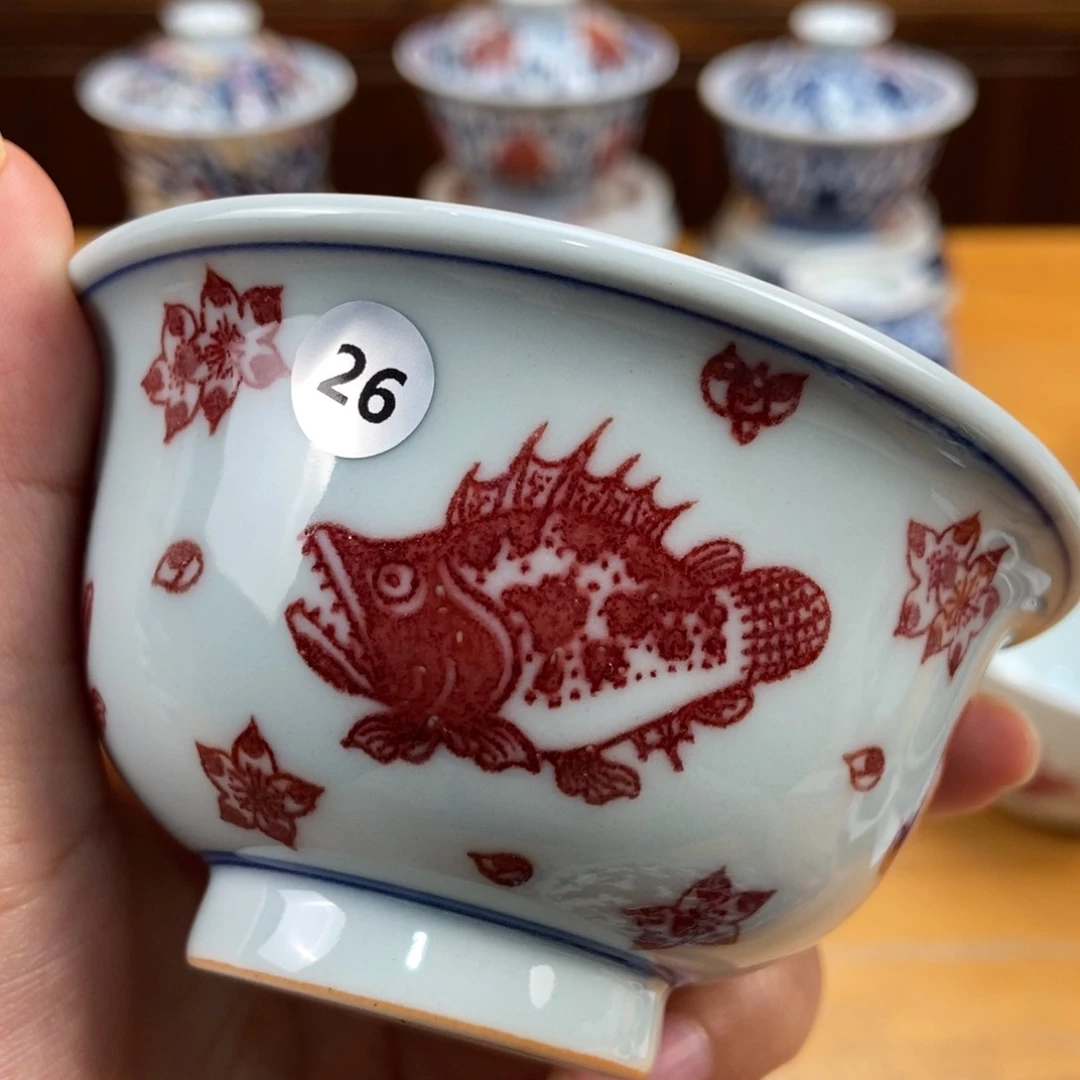 手绘现代茶具非古董