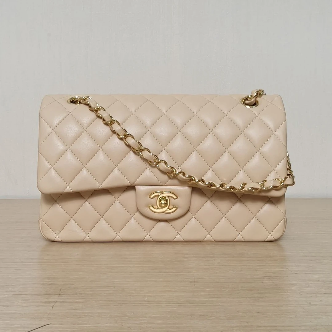 99新 Chanel/香奈儿 小花柳 CF 口盖包 中号