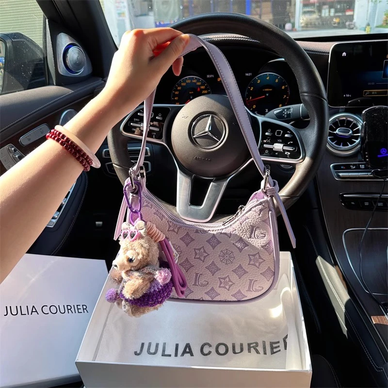 Julia Courier女包公仔压纹腋下包包2025新款潮高级感单肩斜挎包