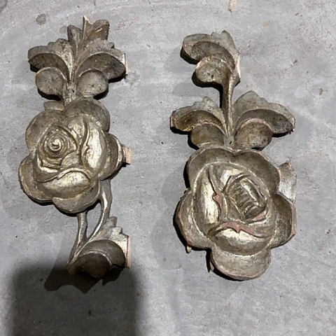 风车木（黑檀木）老木雕老人物花板