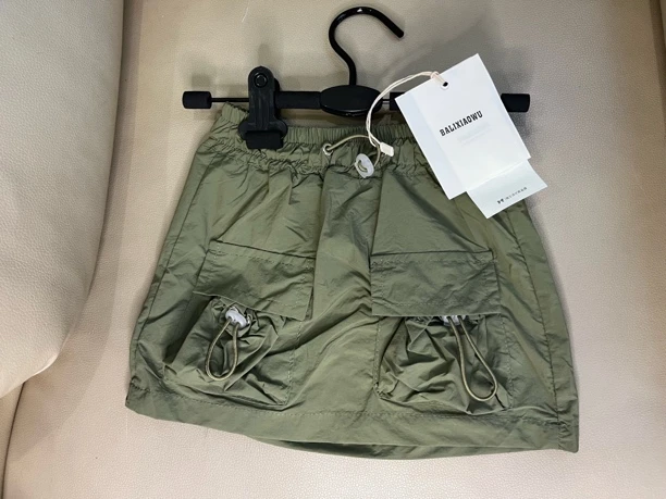 夏季女童抽绳口袋短裙