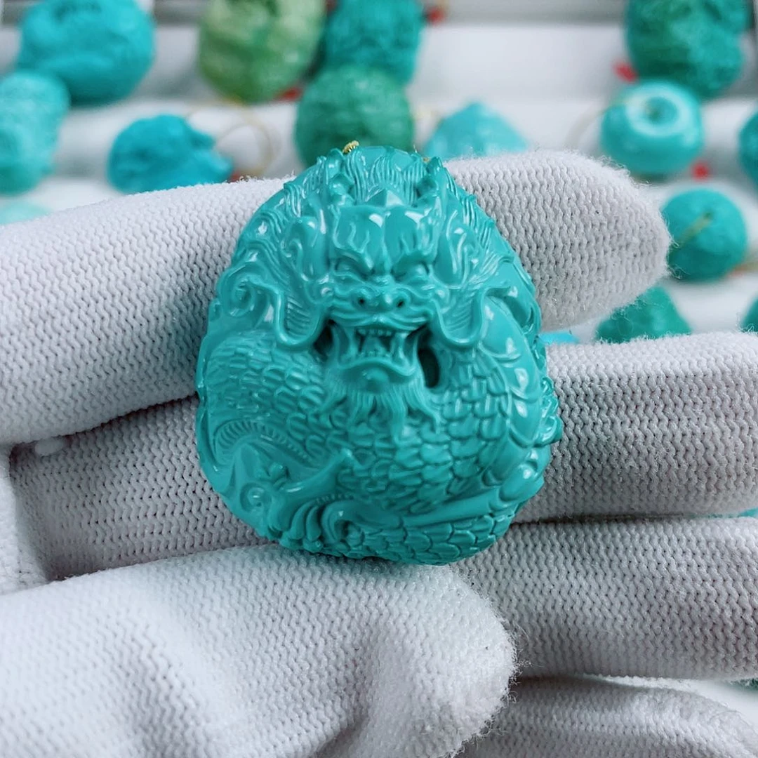 绿松石未镶嵌车挂