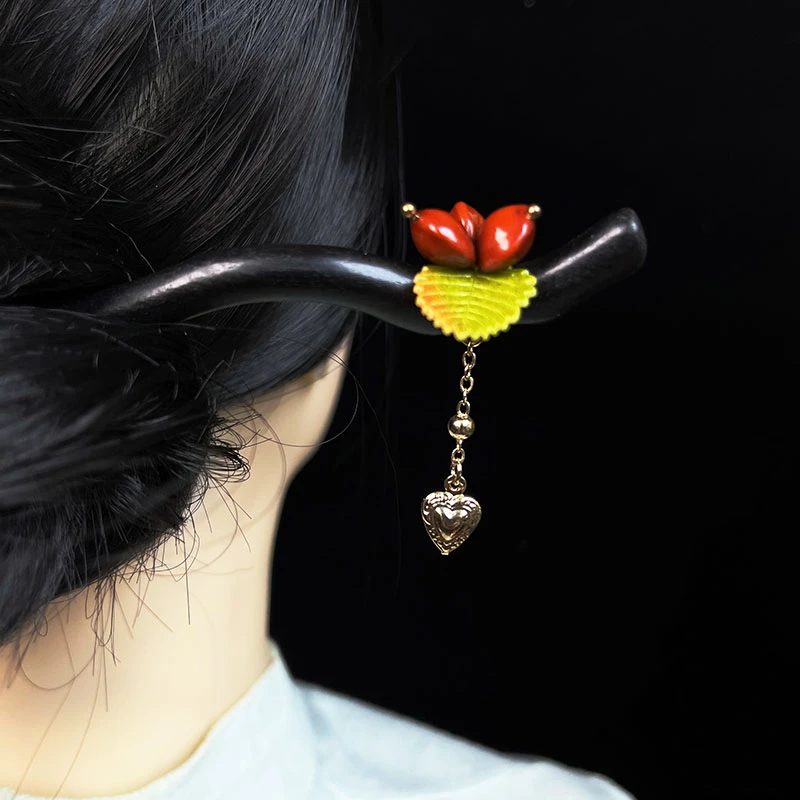 长相思丨檀木发簪头饰古风气质国风百搭手工旗袍定情礼物日常发饰